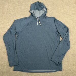 Sitka Radiant Sun Hoodie Mens Large Heather Blue UPF 50 Lightweight Hooded Shirt
